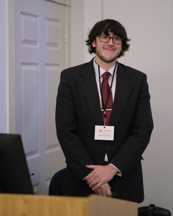 Jairik "JJ" McCauley — Presenting at the Bernstein Business Plan Competition