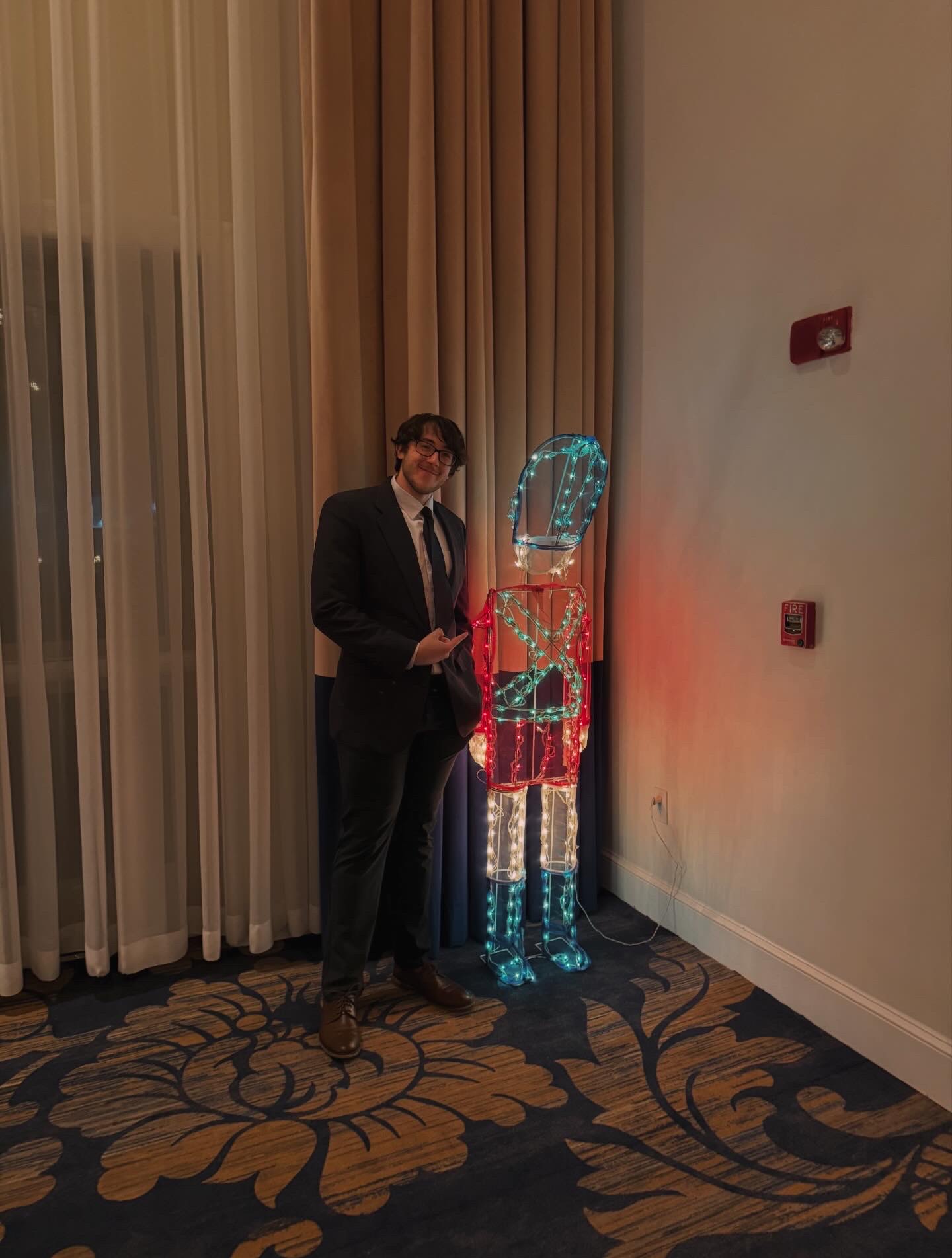 Jairik "JJ" McCauley — Me with this awesome nutcracker guy at a 2025 formal for Girls on Top of the World