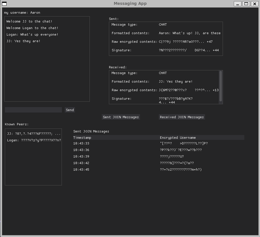 Encrypted P2P Chatroom — end-to-end encrypted peer-to-peer chat app, screenshot 2 of 3