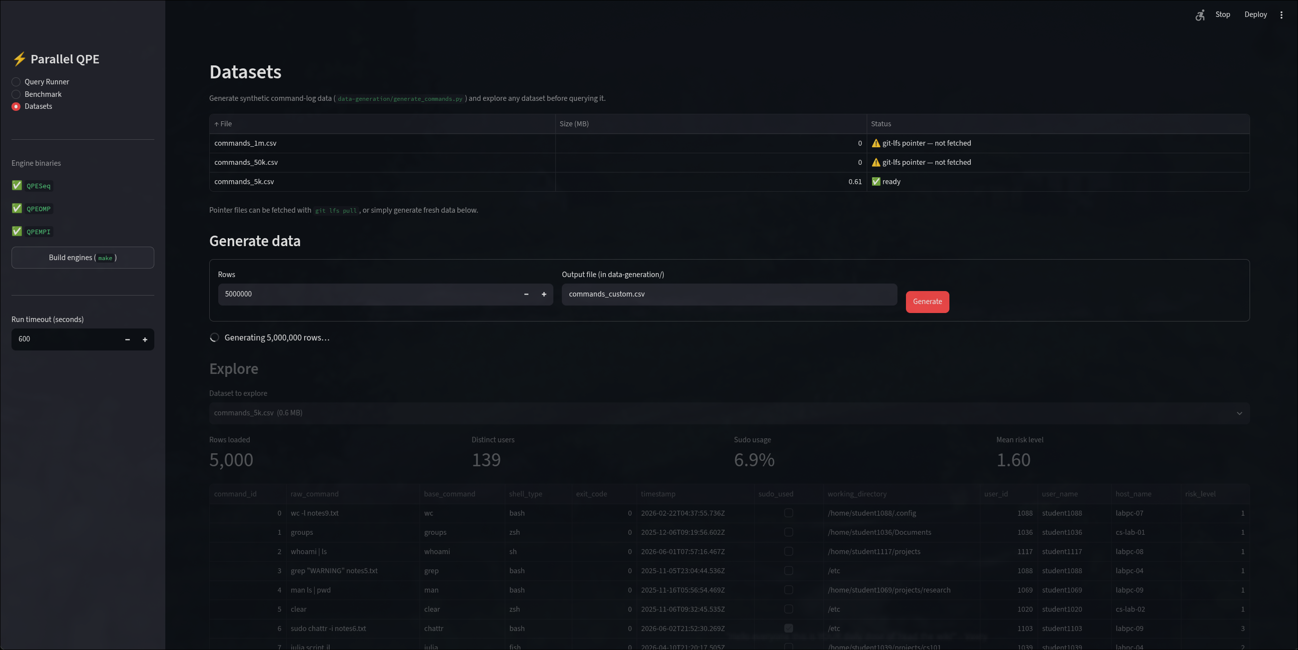 Parallel Query Processing System — Distributed system that optimizes SQL query execution across multiple nodes, screenshot 5 of 5