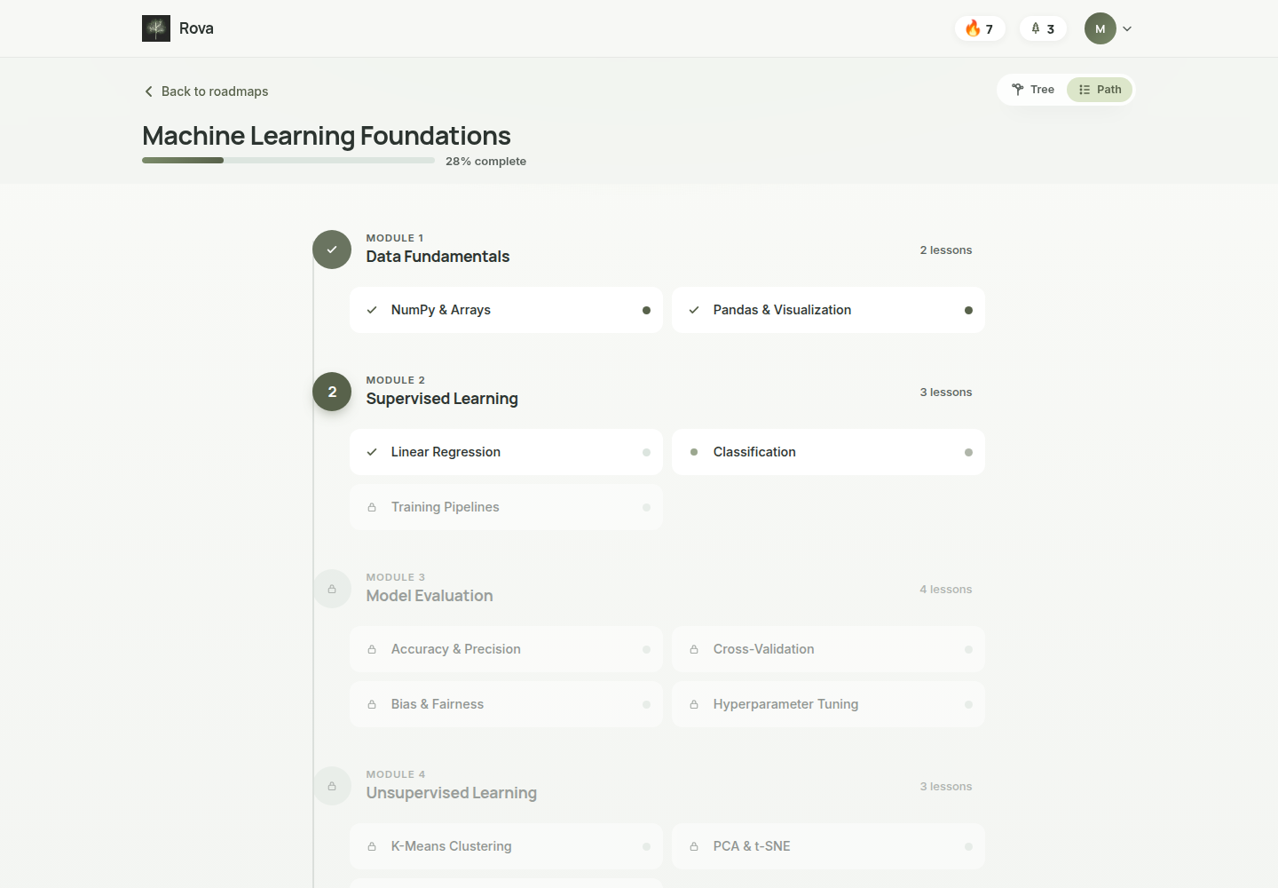 Rova — voice-first AI learning platform, screenshot 4 of 5