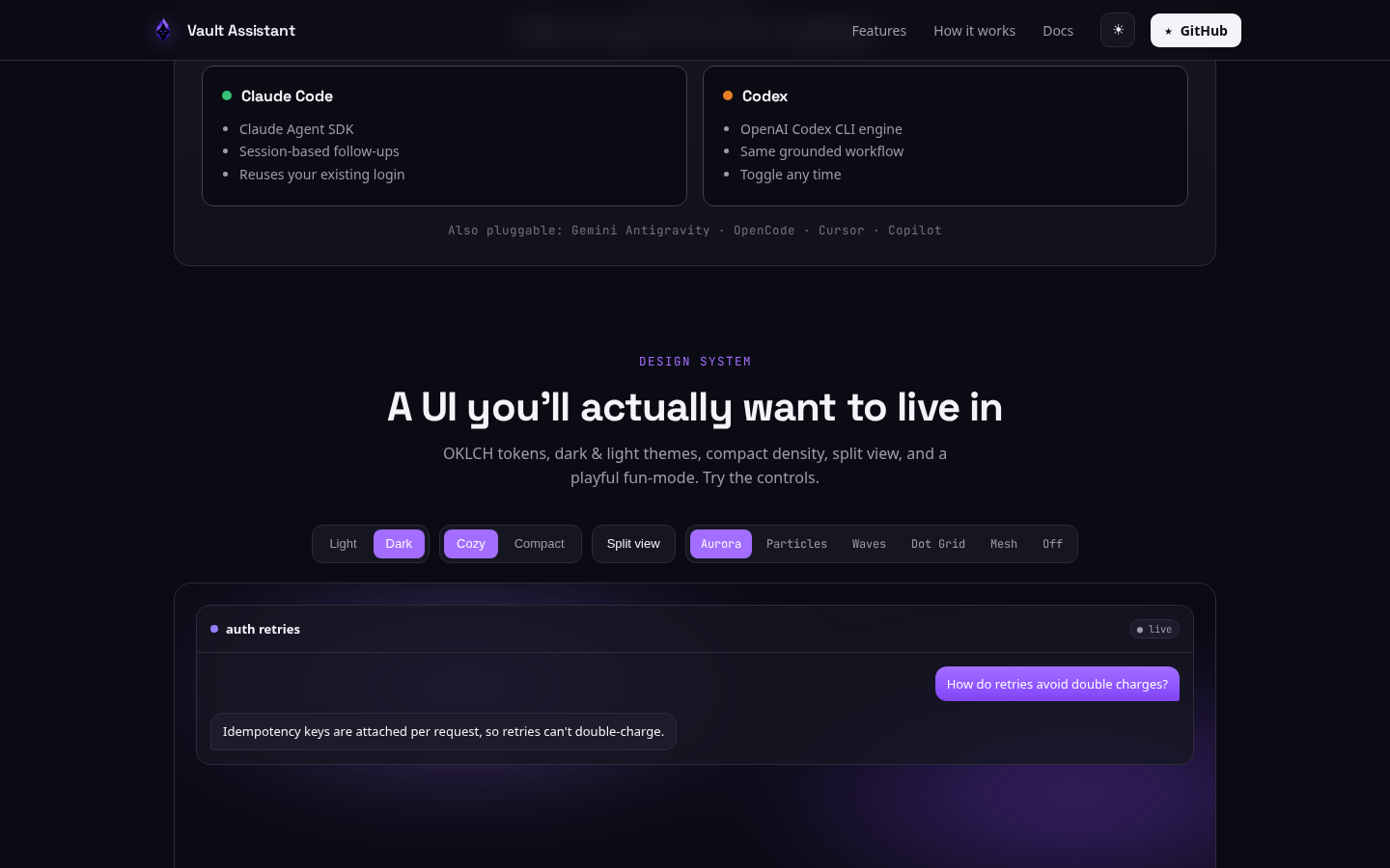Vault Assistant — local-first Obsidian vault AI assistant, screenshot 4 of 4